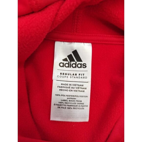 Adidas Kids Red Hoodie Sweatshirt Size 6 Regular Fit 100% Polyester. - Picture 3 of 8